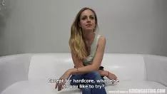 Play Blonde sucks cock and fucks her tight ass with one