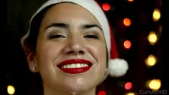 Reproduzir Esta é a temporada: Boquete e Ejaculação de Natal com um toque alegre!